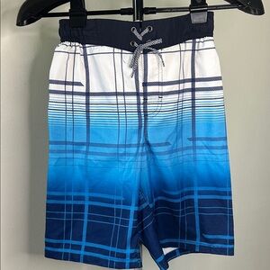 ZeroXposur White and Blue Plaid Shorts